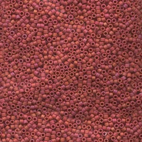 Miyuki Delica 11/0 Opaque Red AB Matted DB0362 Miyuki Delica 11/0 Opaque Red AB Matted DB0362
