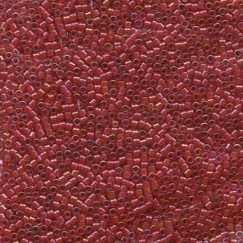 Miyuki Delica 11/0 Ruby-Red Lined AB, DB0295 Miyuki Delica 11/0 Ruby/Red lined AB
