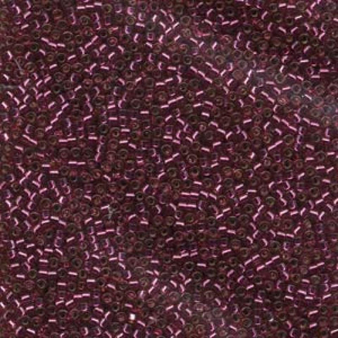 MIYUKI DELICA 11/0 SILVER LINED DARK ROSE DYED (5 GMS) MIYUKI DELICA 11/0 SILVER LINED DARK ROSE DYED (5 GMS)
