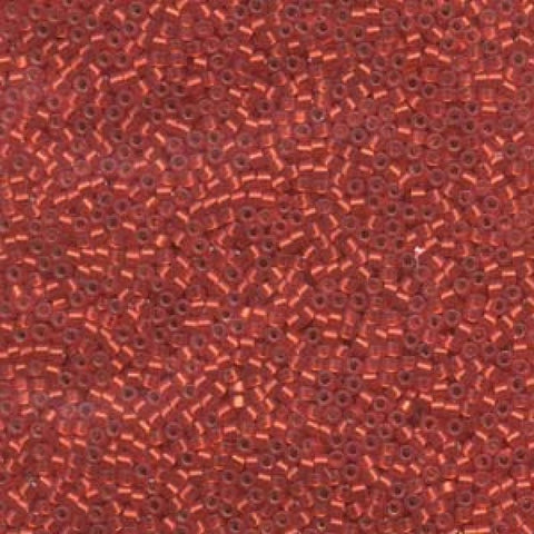 Miyuki Delica 11/0 Silver Lined Dark Ruby Half Matted Dyed (5 GMS), (DB0683) Miyuki Delica 11/0 Silver Lined dark Ruby Half Matted Dyed (DB-683)