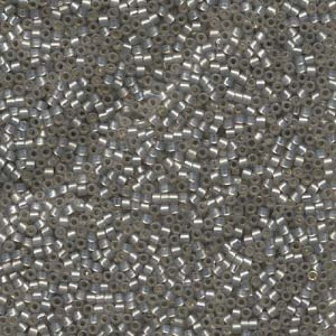 Miyuki Delica 11/0 Silver Lined Taupe Alabaster Dyed, DB0630 DELICA 11/0 SILVER LINED TAUPE ALABASTER DYED