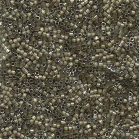 Miyuki Delica 11-0 Silver Lined Variegated Taupe (5 GMS) Miyuki Delica 11/0 Silver Lined Variegated Taupe (DB-671)