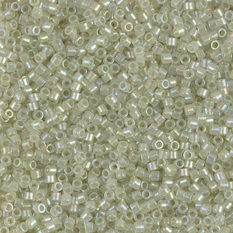 Miyuki Delica 11/0 Sparkling Celery Lined Opal AB DB1765 Miyuki Delica 11/0 Sparkling Celery Lined Opal AB DB1765