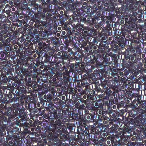 Miyuki Delica 11/0 Transparent Light Amethyst AB DB1245 Miyuki Delica 11/0 Transparent Light Amethyst AB DB1245