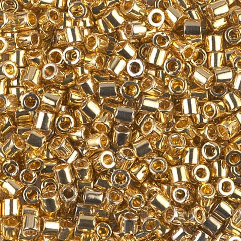 Miyuki Delica 8/0 24kt Gold Plated DBL0031 DELICA 8/0 24KT GOLD PLATED
