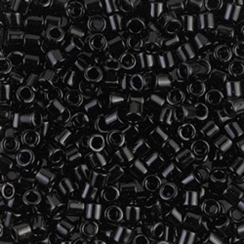 Miyuki Delica 8/0 Black (10g), (DBL0010) DELICA 8/0 BLACK