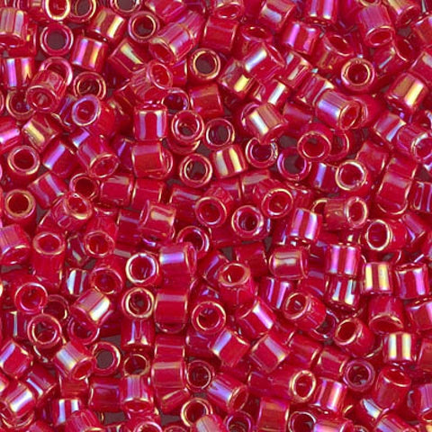 MIYUKI DELICA 8/0 OPAQUE RED AB (5 GMS) DELICA 8/0 OPAQUE RED AB