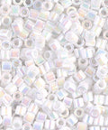 Miyuki Delica 8/0 White Pearl AB (5g), (DBL0202) DELICA 8/0 WHITE PEARL AB