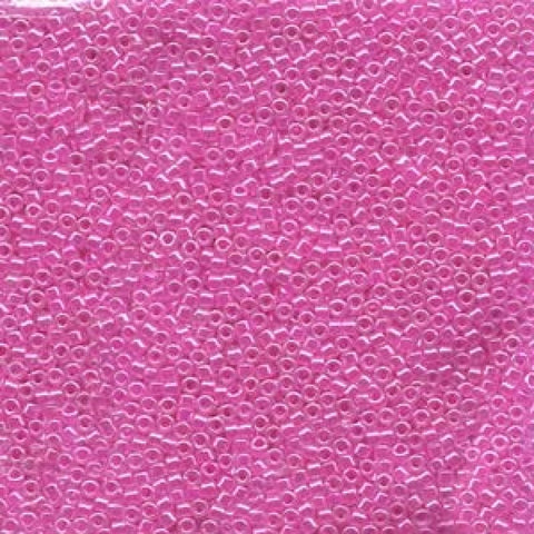 Miyuki Delica Beads 11/0 Lined Crystal Fuchsia, DB0247 Miyuki Delicas 11/0 Lined Crystal Fuchsia