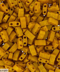 Miyuki Half Tila Beads – Matte Opaque Mustard (2312) | Japanese Glass Beads Miyuki Half Tila Beads – Matte Opaque Mustard (2312) | Premium Japanese Glass Beads