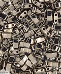 Miyuki Half Tila Beads Nickel Plated 0190 Miyuki Half Tila Beads Nickel Plated 0190