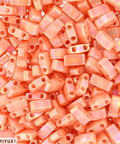 MIYUKI HALF TILA BEADS OPAQUE SALMON LUSTER (7.1 GMS) MIYUKI HALF TILA BEADS OPAQUE SALMON LUSTER (7.1 GMS)
