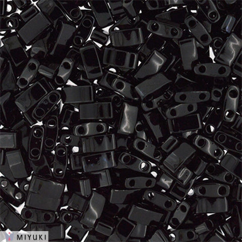 Miyuki Half Tilas Black HALF TILA BEADS BLACK