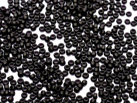 Miyuki Seed Beads 11/0 Black Matted 0401F SEED BEADS 11/0 BLACK MATTED
