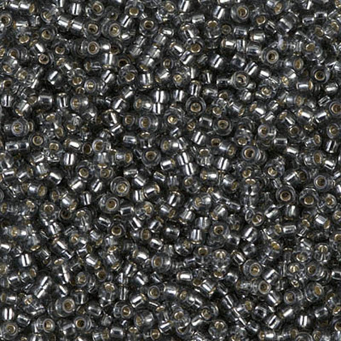 Miyuki Seed Beads 11/0 Silver Lined Grey (50g/250g) SEED BEADS 11/0 SILVER LINED GREY