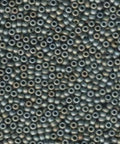 MIYUKI SEED BEADS 15-0 MATTED METALLIC SILVER GREY SEED BEADS 15/0 MATTED METALLIC SILVER GREY