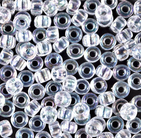 Miyuki Seed Beads 6/0 Crystal AB, 0250 Miyuki Seed Beads 6/0 Crystal AB, 0250