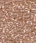 MIYUKI SEED BEADS 6-0 INSIDE DYED PEARLIZE PEACH (25 GMS) SEED BEADS 6/0 INSIDE DYED PEARLIZE PEACH