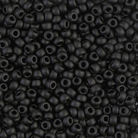 Miyuki seed beads 8/0 Black Matted (250g) Miyuki seed beads 8/0 Black Matted (250g)