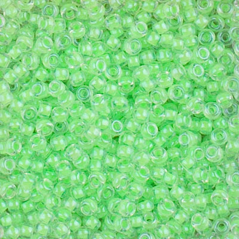 MIYUKI SEED BEADS 8/0 LUMINOUS MINT GREEN (25 GMS) MIYUKI SEED BEADS 8/0 LUMINOUS MINT GREEN (25 GMS)