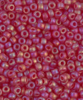 Miyuki Seed Beads 8/0 Matted Transparent Red AB Miyuki Seed Beads 8/0 Matted Transparent Red AB