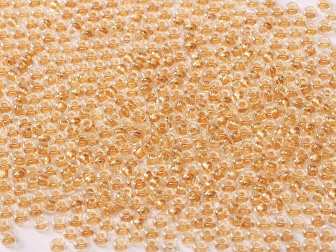 MIYUKI SEED BEADS 8-0 SPARKLE METALLIC GOLD LINED CRYSTAL (25 GMS) MIYUKI SEED BEADS 8/0 SPARKLE METALLIC GOLD LINED CRYSTAL