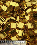 Miyuki Tila Beads 24kt Gold Plated, Colour 0191 Miyuki Tila Beads 24kt Gold Plated, Colour 0191