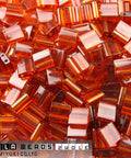 Miyuki Tila Beads – Dark Topaz (Color 0134), Flat Square 2-Hole Glass Beads Miyuki Tila Beads – Dark Topaz (Color 0134), Flat Square 2-Hole Glass Beads