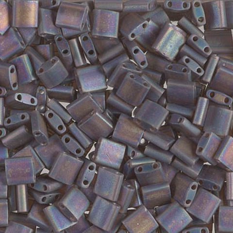 (MTL-0135FR) MIYUKI TILA BEADS TRANSP BROWN AB MATTED (MTL-0135FR) MIYUKI TILA BEADS TRANSP BROWN AB MATTED