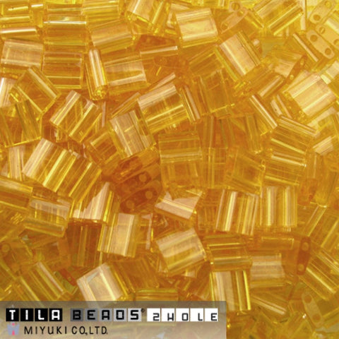 MIYUKI TILA BEADS TRANSP LT.TOPAZ (7.1 GMS) TILA BEADS TRANSP LT.TOPAZ