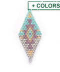 LT. TURQUOISE (ME8258-16) MIYUKI & TOHO Handmade Japanese Seed Beads Links, Rhombus, 60~61mm MIYUKI & TOHO Handmade Japanese Seed Beads Links, Rhombus, 60~61mm