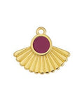 GOLD PLATED / FUCHSIA Motif with Setting & Rays, 20x17mm Motif with Setting & Rays, 20x17mm