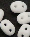 (MSD-03000) MATUBO CZECH SUPERDUO 2X5MM OPAQUE WHITE (10 GMS) MATUBO CZECH SUPERDUO 2X5MM