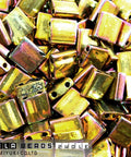 (MTL-0462) MIYUKI TILA BEADS METALLIC GOLD IRIS (7.1GMS) TILA BEADS METALLIC GOLD IRIS