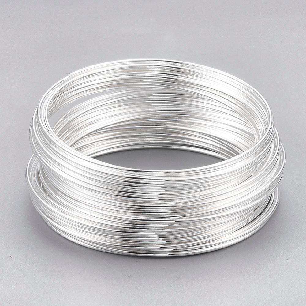 Silver Memory Wire (MW3951) Memory Wire, Silver Each loop measures5.5cm in diameter, wire ...