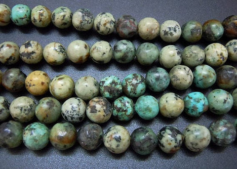 Natural African Turquoise Beads, 6mm Natural African Turquoise Beads Strands, Round