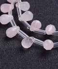 ROSE QUARTZ Natural Agate Beads, Drop, Faceted, Dyed, 6x9mm Natural Agate Beads Strands, Drop, Faceted, Dyed Size: about 6mm wide, 9mm long, hole: 1mm