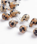 DALMATION JASPER Natural Agate Beads, Drop, Faceted, Dyed, 6x9mm Natural Agate Beads Strands, Drop, Faceted, Dyed Size: about 6mm wide, 9mm long, hole: 1mm