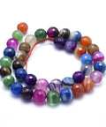 Natural Agate Beads, Dyed, Faceted Round, Mixed Color, 14mm Natural Agate Beads, Dyed, Faceted Round, Mixed Color  Size: about 14mm in diameter, hole: 1mm; about 28pcs/strand, 15.1:(38.5cm)