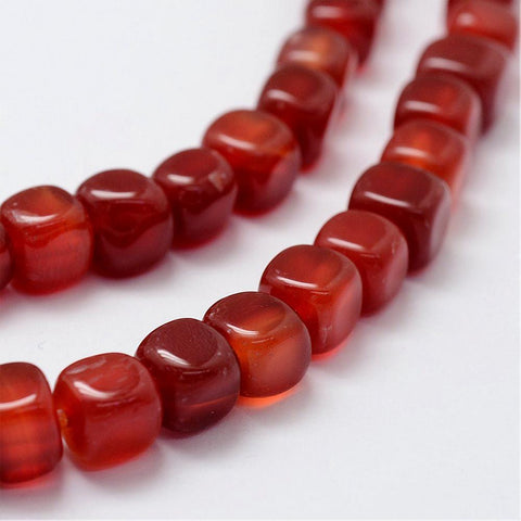 Natural Agate Beads Strands, Dyed, Cube, Brown, 10x10mm Natural Agate Beads Strands, Dyed, Cube, Brown, 10x10mm
