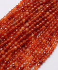 Natural Agate Beads Strands, Faceted, Dyed, Round, FireBrick 4mm Natural Agate Beads Strands, Faceted, Dyed, Round, FireBrick 4mm