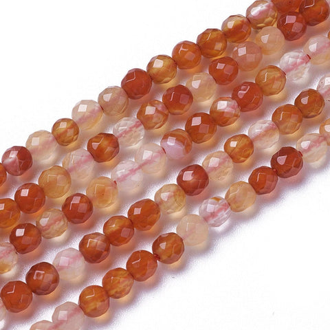 Natural Agate Beads Strands, Faceted, Round 3~3.5mm Natural Agate Beads Strands, Faceted, Round 3~3.5mm