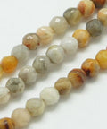 NATURAL CRAZY AGATE Natural Agate Beads Strands, Faceted, Round 3mm Natural Agate Beads Strands, Faceted, Round 3mm