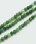NATURAL MOSS AGATE Natural Agate Beads Strands, Faceted, Round 3mm Natural Agate Beads Strands, Faceted, Round 3mm