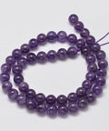 Natural Amethyst Round Bead Strands 8mm (1 STR) Natural Amethyst Round Bead Strands Size: about 8mm in diameter, hole: 1mm; about 50pcs/strand, 15.5".