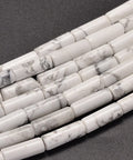 Howlite Natural Beads Strands, Column, 13~14x4~5mm Natural Beads Strands, Column, 13~14x4~5mm