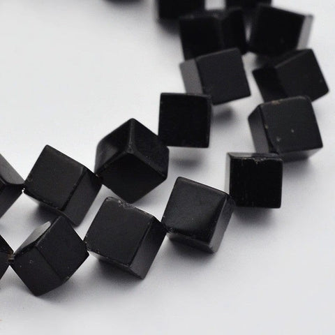 Natural Black Onyx Cube Bead Strands, Dyed, 9x8x6mm Natural Black Onyx Cube Bead Strands, Dyed, 9x8x6mm