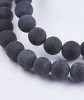 Natural Black Stone Bead Strands, Round, Black 6M Natural Black Stone Bead Strands, Round, Black Size: about 6mm in diameter, hole: 1mm; about 65pcs/strand, 15.7".