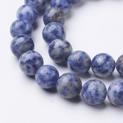 Natural Blue Spot Stone, Round, Cornflower Blue Bead: about 10mm in diameter Gemstone Beads, Natural Blue Spot Stone, Round, CornflowerBlue Bead: about 10mm in diameter, hole: 1mm; about 39pcs/strand, 16
