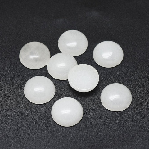 (BG7322-11) WHITE JADE Natural Cabochons, Flatbacks, 8x3.5mm Natural Cabochons, Flatbacks, 8x3.5mm